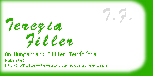 terezia filler business card